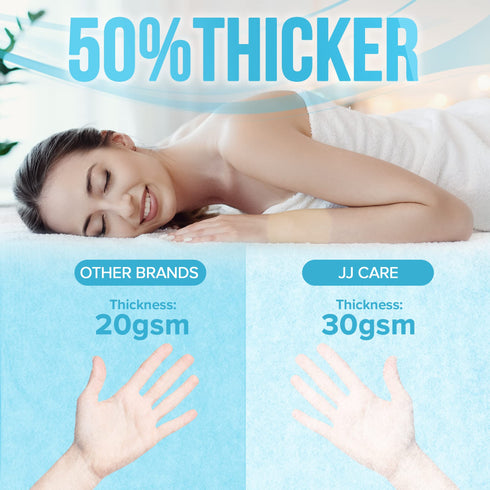 JJ CARE Disposable Massage Table Sheets - 30GSM Thick (24in x 390ft)